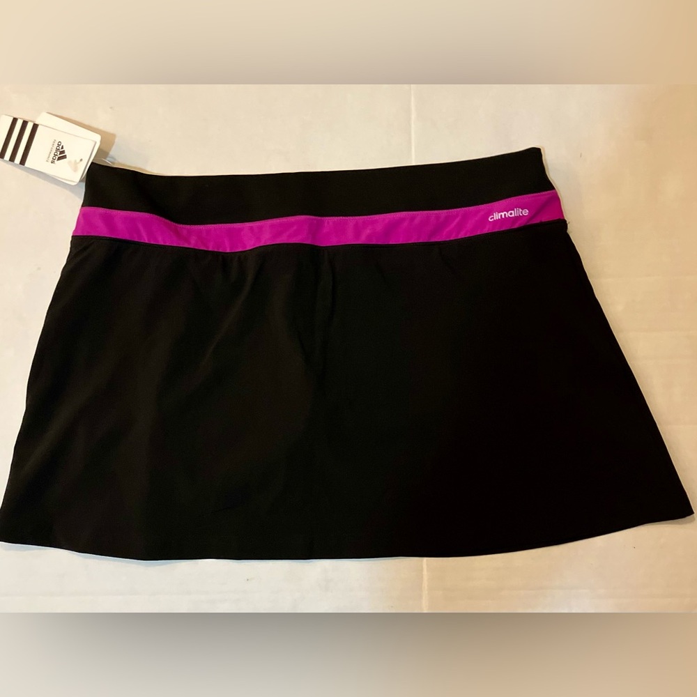 Adidas Black & Vivid Pink Performance Climalite Skort-Medium NWT - Picture 2 of 9